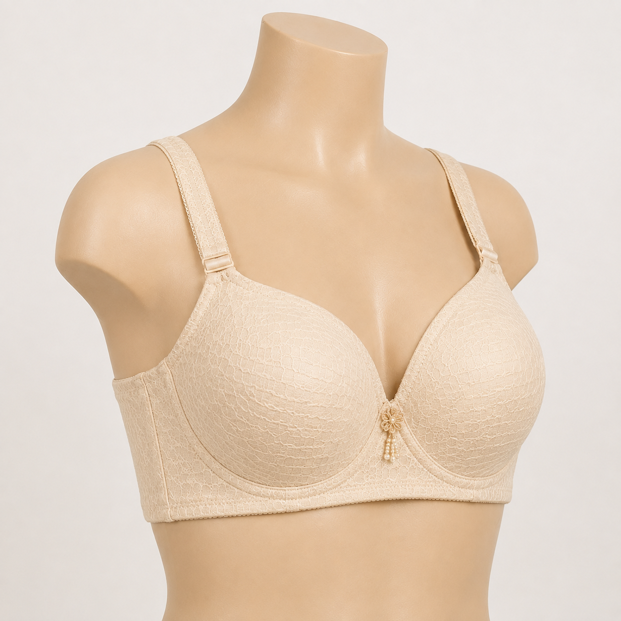 Luna Classic Cream Padded Bra – Elegant Everyday Support