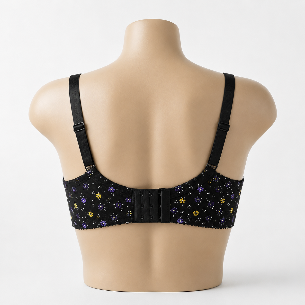 Black Petal Luxe Floral Print Full Coverage Padded Bra