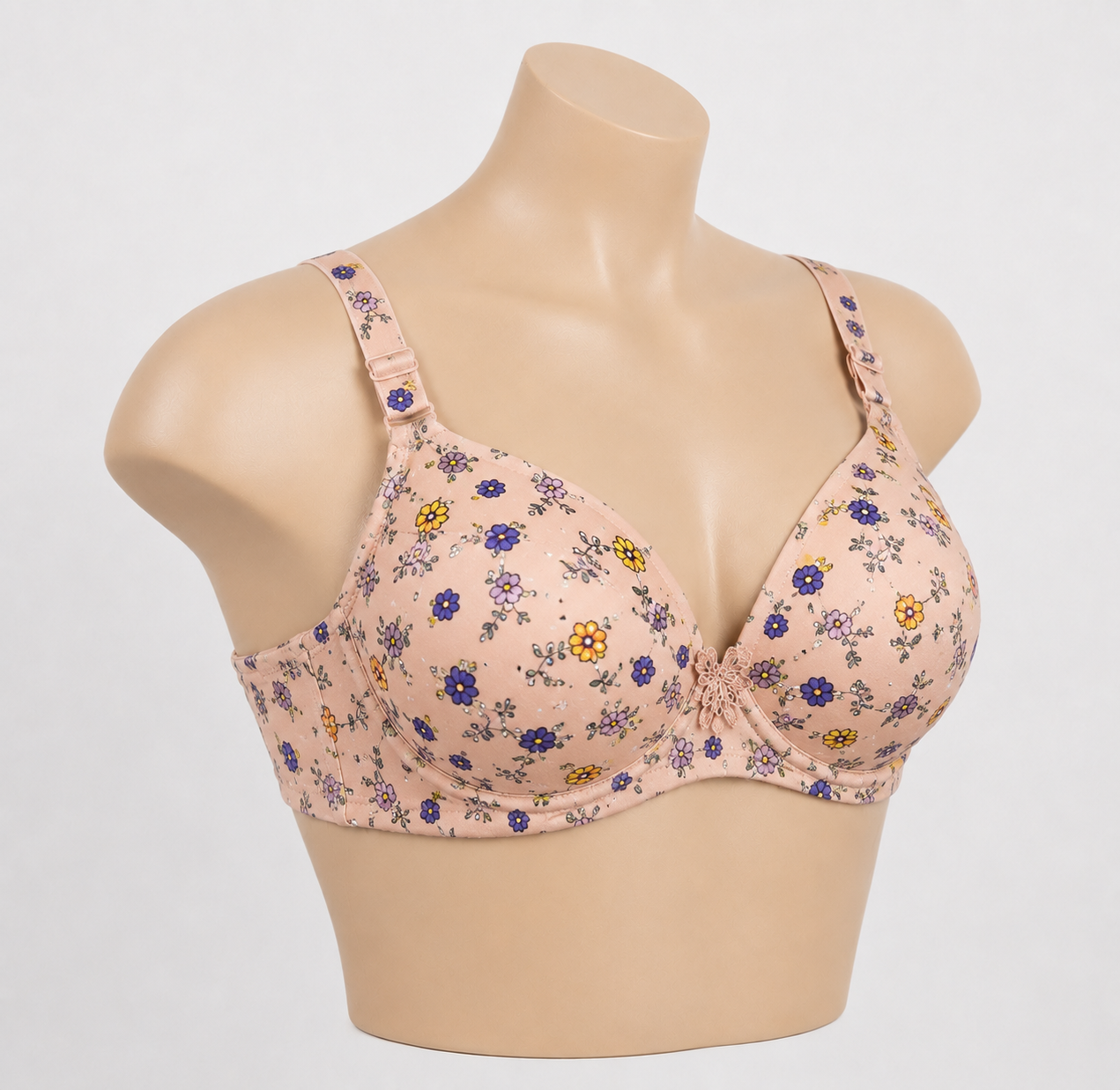 Blush Petal Luxe Floral Print Full Coverage Padded Bra