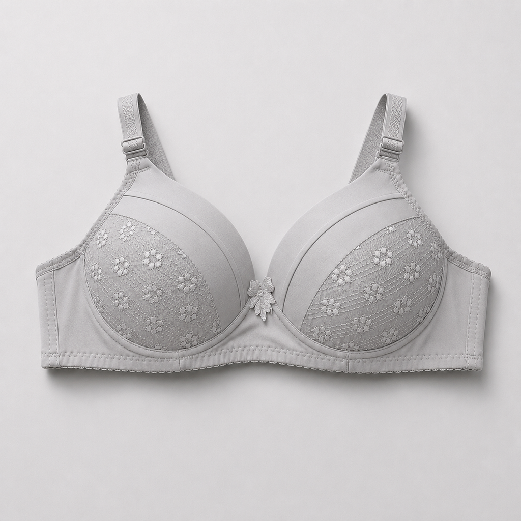 Pearl Gray Full Coverage Padded Bra