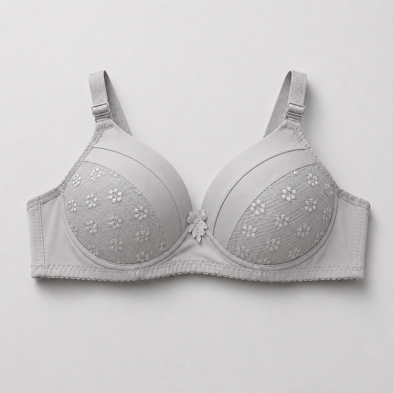 Pearl Gray Full Coverage Padded Bra
