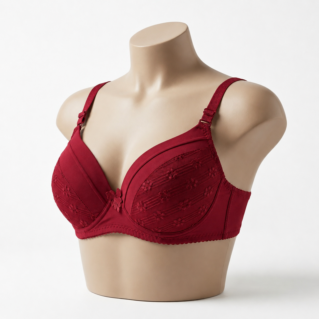 Femora Women's Full Coverage Padded Bra – Red | Soft, Comfortable & Everyday Wear