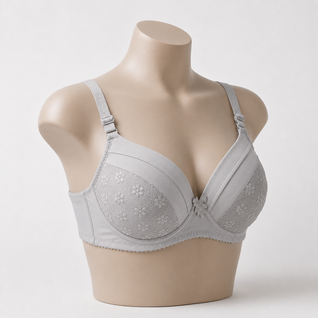 Pearl Gray Full Coverage Padded Bra