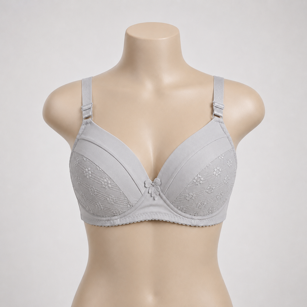 Pearl Gray Full Coverage Padded Bra