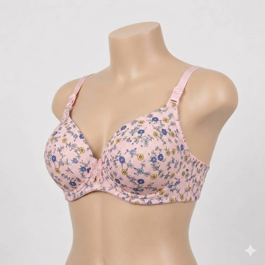 Blush Petal Luxe Floral Print Full Coverage Padded Bra